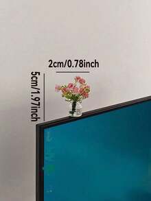 1 st [Random Style] Söt vasset Skrivbordsdekoration, Dekompressionsfigurtillbehör, Mini skrivbordsdekorationer, datorskärm, kontorsutrymme - Multifärgad - Visa 4