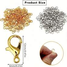 100pcs Gold-Plated Stainless Steel Lobster Clasp Suitable For Bracelets, Necklaces, Chains, DIY Jewelry Making Accessories