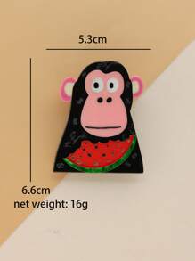 1 Piece Exquisite 3D Fashion Handmade Acrylic Board Rooster & Money-Loving Gorilla Shape Brooch, Handcraft, Birthday Gift, Holiday Gift, Collection
