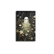 1pc/3PCS Wall Arts Posters Frameless/Framed Vintage Retro Cute Ghost Companion & Reads Book Canvas Prints Monster Holds Black Cat Wall Art Poster For Living Room Halloween Decor Home Decor Fall Decor Room Decor