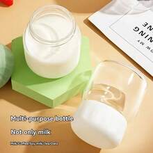 1pc Mini Glass Drinking Cup, Portable Coffee/Milk Cup, High Aesthetic Fat Cup, Cute Cups - Multicolor - View 3