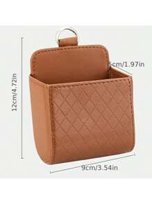 1/2pcs Universal Car Air Vent Hanging Storage Box Mobile Phone Bag - PU Leather - For Smartphones - Car Interior Accessories - Perfect Gift For Drivers