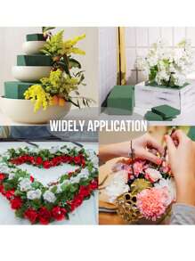 1/4/8/12 piezas Espuma floral seca de alta densidad rectangular que se puede cortar a voluntad. 11.5*7.5*4cm. Es un material floral para ramos de flores con espuma floral húmeda. Es la espuma floral para cestas de flores frescas, floristerías, flores frescas y flores artificiales