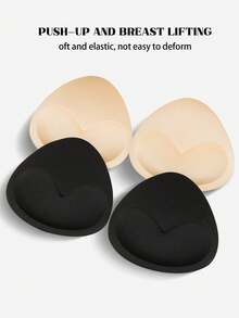 4对/2对/1对比基尼泳装内衣三角海绵自粘加厚胸垫插片，泳衣文胸海绵胸垫内衣垫小胸加大一起，可拆卸海绵垫三角胸垫无痕隐形