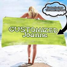 Personalized Beach Towel With Custom Text - Fashionable Design, Quick-Drying And Highly Absorbent, Perfect For Beach, Pool, Camping And Travel - Ideal Gift For Valentine's Day, Birthday, Father's Day And Mother's Day, Beach Essential | Personalized Gift | Quick Drying Fabric Bathroom Decor Summer Beach Essentials
