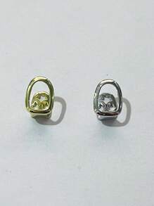 1 pieza Grill bucal unitalla tipo Y2K minimalista y hueco de YOUNGX, Grill de dientes de estilo hip hop brillante apropiado para uso diario y Halloween