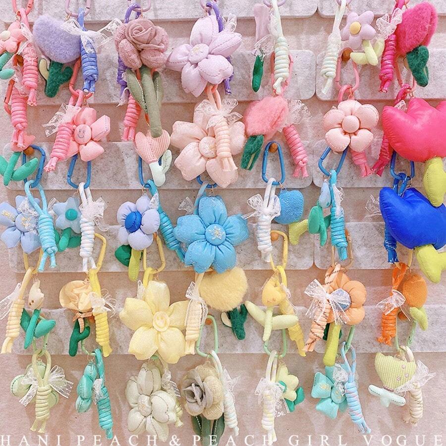 1 Heart Bag Accessory, Polka Dot Mushroom Pendant Keychain, Vintage Countryside, Sweet And Cute Keychain Travel Bag Accessory, Multifunctional Bag Accessory, Pendant Accessory, Travel, Bag, Handbag, Handbag, Backpack Pendant, Suitable For Students, Female Students, Holiday Gifts