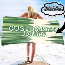 Personalized Beach Towel With Custom Text - Fashionable Design, Quick-Drying And Highly Absorbent, Perfect For Beach, Pool, Camping And Travel - Ideal Gift For Valentine's Day, Birthday, Father's Day And Mother's Day, Beach Essential | Personalized Gift | Quick Drying Fabric Bathroom Decor Summer Beach Essentials