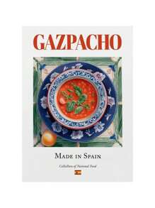 1pc Traditional Spanish National Food Seafood Rice Potato Brave Omelet Retro Delicious Color Canvas Art Picture Home Decoration No Frame