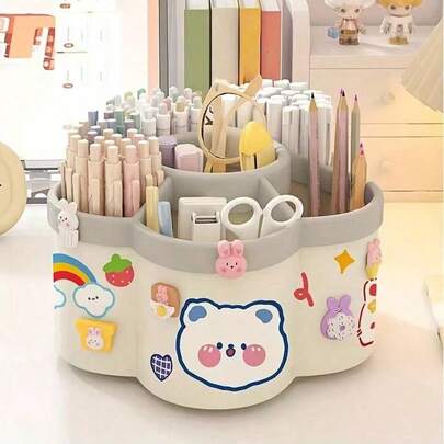 360° Rotating Elegant Pen Holder Large Capacity Multifunctional Desktop Stationery Storage Box Polished Material Embedded Installation Lightweight Portable Perfect For Office School Home Organization Desk Accessories Supplies Container Caddy Organizer Station Holder Stand Display Case Professional Executive Classic Sleek Modern Stylish Chic Sophisticated Premium Quality Durable Sturdy Reliable Practical Functional Convenient Easy Access Quick Storage Compact Space Saving Solution Ideal Gift Present Chic Desktop Decoration