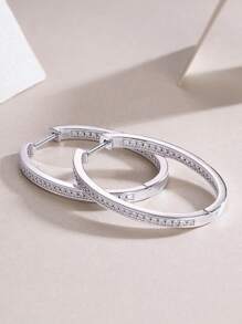 1 Par de Brincos de Moissanite de Prata Esterlina 925, Decoração de Joias, Presente para Dia das Mães, Dia dos Namorados, Casamento, Aniversário