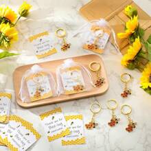 36pcs Bee Employee Appreciation Gift Cute Bee Keychains Thank You Cards Organza Bag Inspirational Gifts For Coworker