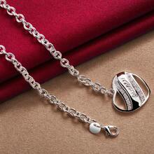 Charm Silver Heart Shaped Love Pendant Necklace For Women Fashion Wedding Party Charm Jewelry