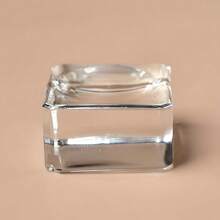 1pc Clear Crystal Glass Ball With Glass Base, Geometric Style Display Stand, Desktop Decor, Room & Home Decoration