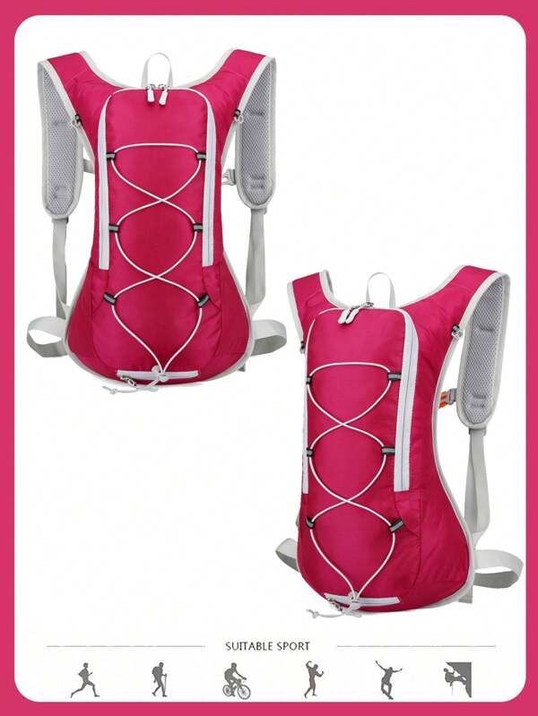 1 Peça Mochila Hidratante Portátil e da Moda para Ciclismo com Vários Compartimentos, Bastão de Trekking Flexível. Bolsa Unissex Prática para Academia. Bolsa de Treinamento de Fitness. Bolsa Multiuso para Corrida.