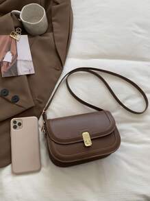 1pc Women's Vintage Flip-Top Shoulder Crossbody Bag, Suitable For Daily Outing, Shopping, Party, Girlfriend/Valentine's Gift