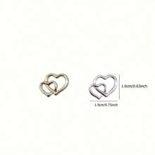 24pcs Electroplated Double Heart Wedding Heart Table Decoration (Gold+Silver) Heart
