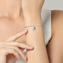 1 Colgante de Torre Eiffel y cámara de plata, con circonita sintética engastada, bañado en plata, con cuentas de estilo vacacional, adecuado para joyería DIY, uso diario para mujeres, accesorios para fiestas, regalo ideal