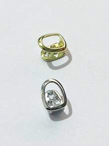 1 pieza Grill bucal unitalla tipo Y2K minimalista y hueco de YOUNGX, Grill de dientes de estilo hip hop brillante apropiado para uso diario y Halloween