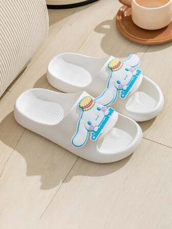  1 Pair Sanrio Characters (Kuromi, My Melody, Kitty) Slip-On Indoor House Slippers, Girl