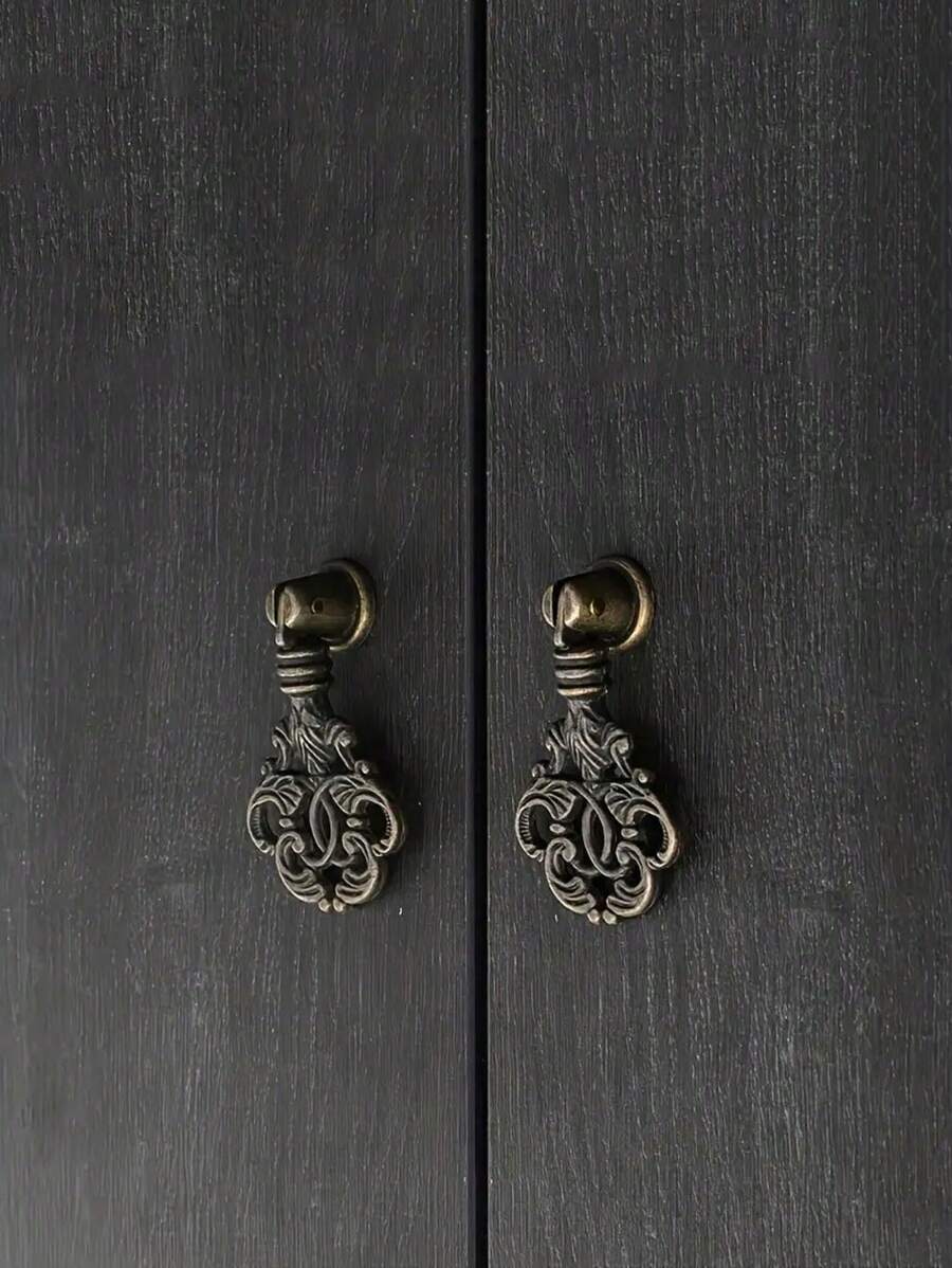 1pc Vintage Bronze Kitchen Cabinet Knob, Cupboard Door Handle, Retro Wardrobe Furniture Handle, Jewelry Box Drawer Pull