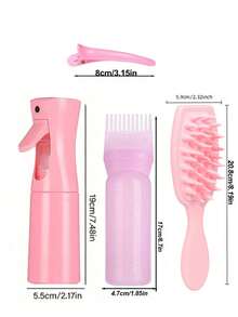 7-Piece Children's Hair Care Tool Set - Air Cushion Massage Comb + 200ml Fine Mist Spray Bottle + Shampoo Dispenser + Hair Clips - Salon Quality Hair Cleaning Accessories For Kids 3-12 Years Old - Multicolor - View 13