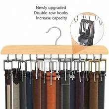 Wooden Belt Rack Women Storage Hangers For Clothes Case Home Wardrobe Accessories Supplly Scarf Organizer Men Tie Belt Hangers