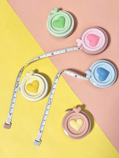 1pc Retractable Tape Measure In Macaron Colors, Dual-Sided Metric & Imperial Scale, Suitable For Measuring Length, Height, Distance, Bust, Waist, Hip, Height, Clothing Size, Etc.