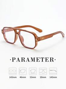1 Stück Herrenbrille mit ovalem Doppelstegrahmen, schlichte, modische Brille ohne Sehstärke (geeignet zum Fernsehen, für die Nutzung von Handyn, für Büroarbeiten und andere alltägliche Zwecke)
