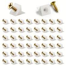 30~50pcs Mending Wedges, Restore Sagging Drawer, Bottoms & Furniture Chest With 90 Degree Plastic Angle Code Bracket, Fastener & Screws