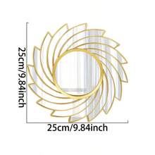 1/2 pezzi Specchio da parete rotondo stile bohémien da 25 cm, con superficie riflettente poligonale - perfetto per la decorazione della camera da letto e del soggiorno, senza alimentazione elettrica
