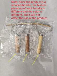 2件随机宠物美容刷，脱毛清洁器，便携式手动绒毛刷，双面织物剃毛器，适用于毛衣、羊绒大衣和宠物毛发，木质手柄，无需电池，适用于沙发、卧室、客厅、汽车和衣物，商业清洁工具，款式和颜色随机 - 彩色 - 查看 12