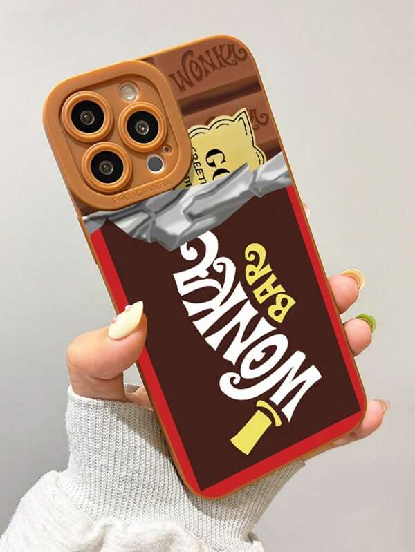 Funda de teléfono a prueba de golpes con diseño de patrón de chocolate compatible con Apple 16/15/14/13/12/11/Plus/Pro Max/XS/XR/Mini/7/8/SE2/SE3 2025 Nueva, adecuada como regalo para familia, seres queridos y amigos, elegante, colorida, vintage, linda, sobria, divertida, personalizada, única, ideal como regalo para él, ideal como regalo para ella, novio, novia, familia, amigos, abuelos, pareja, para aniversarios, para cumpleaños