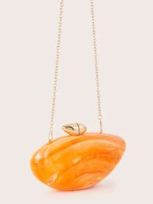 Acrylic Clutch For Women Luxury Magnet Closure Metal Long Chain Shoulder Cross Body Handbag Party For Ladies' Daily Commute Or Dating For Party,Wedding, Prom, Dinner/Banquet, Matching With Wedding Dresses,Formal Dresses, Prom Dresses, Birthday Dresses - Orange - View 4
