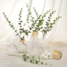 12/18pcs Eucalyptus Stems Artificial Green Eucalyptus Stems Eucalyptus Leaves Decor Eucalyptus Branches Fake Eucalyptus With Fake Leaves 15 Inch Faux Eucalyptus Stem For Vase Wedding Bouquet Home