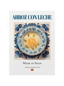 1pc Traditional Spanish National Food Seafood Rice Potato Brave Omelet Retro Delicious Color Canvas Art Picture Home Decoration No Frame