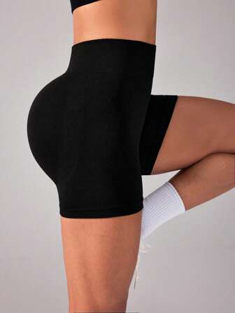 Short ajustado negro moldeador para mujeres - Tela suave y elástica para usar todo el día