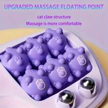 Dual Controlled Foot Massager With 4 Rows Of Rollers - Acupoints For Plantsole Relaxation, Ergonomic Home Health Design