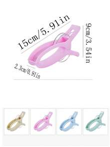 5pcs Large Plastic Clothespins, Windproof Clips For Hanging Quilts, Blankets, Clothes Drying Rack - Multicolor - View 7