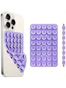 Powerful Grip Silicone Phone Case With Double-Sided Suction Cup Holder - Hands-Free Stand, Suitable For Selfie And Video, Phone Accessory Compatible With IPhone, Android Phone, Gift For Birthday, Family, Friends Phone Holder, Phone Stand, Phone Accessories