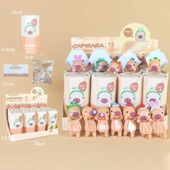 Sanrio 1/3/12 stuks Sanrio schattige feest Sonny Angels blinde doos, Capybara feestengel, mobiele telefoonhoessticker auto-interieur, tafeldecoratie, model, actiecollectie, rugzakdecoratie, Kerstmis, entertainment voor feestdagen, verjaardagscadeau [willekeurige stijl]