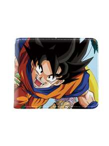 Takara Tomy Billetera con cremallera periférica, estampado de anime de niño y niña, cartera portátil de color completo, monedero