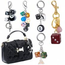 rongji jewelry Vintage unregelmäßig geformte Würfel Hängedekoration, Retro Design Handy Anhänger, Tasche Hängezubehör