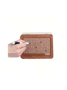 1 pieza Hucha de madera creativa, alcancía con objetivo de conteo, lata de ahorro de efectivo decorativa de madera, para ensamblar DIY, adecuada para niños y niñas, color al azar, útiles escolares, de vuelta a la escuela