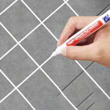 1 Peça Caneta Marcadora Impermeável para Rejunte de Azulejos Cerâmicos, Caneta Reparadora de Azulejos Brancos com Massa Antimofo, Agente de Embelezamento de Juntas, Caneta de Limpeza de Frestas de Azulejos de Piso, Calafetagem em Gel de Fácil Uso para Azulejos de Banheiro e Cozinha, Suprimentos Escolares, Domésticos e de Escritório, De Volta às Aulas