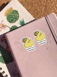 1/3pcs "Rubber Duck Debugging" Humorous Sticker, A Cartoon Rubber Duck With Glasses Is The Best Gift For Programmers, Suitable For Laptop, Water Bottle, Journal, Skins, Guitars, Helmets, Office Supplies, School, Skateboards, Luggage, And Other Funny Decal