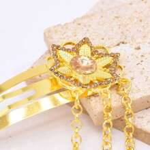 Bohemian Coin Hair Clip, Vintage Rhinestone Flower & Butterfly Design Hair Accessories For Women Claw Clips Hair Claws Hair Barrettes