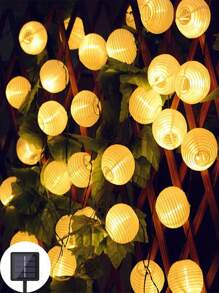 1pc Solar Lantern String Lights Outdoor Garland Solar Fairy Lights 10/20/30 LED Bulbs Lamp With 8 Modes Waterproof Solar Twinkling Lights For Wedding, Birthday Party, Camping, Halloween, Christmas Decor Lamp For Outdoor, Garden, Patio, Yard, Christmas Tree Solar Lamp