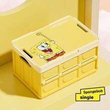 SPONGEBOB 1pc SpongeBob Car Trunk Storage Box - Car Storage Container, Foldable Outdoor Camping Car Organizer Storage Box.