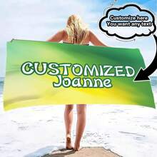 Personalized Beach Towel With Custom Text - Fashionable Design, Quick-Drying And Highly Absorbent, Perfect For Beach, Pool, Camping And Travel - Ideal Gift For Valentine's Day, Birthday, Father's Day And Mother's Day, Beach Essential | Personalized Gift | Quick Drying Fabric Bathroom Decor Summer Beach Essentials
